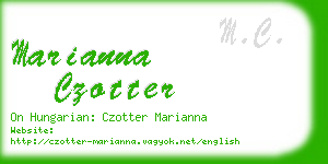 marianna czotter business card